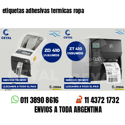 etiquetas adhesivas termicas ropa