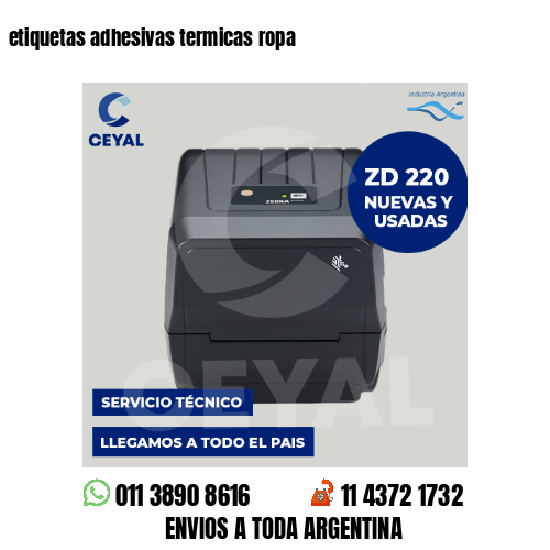 etiquetas adhesivas termicas ropa