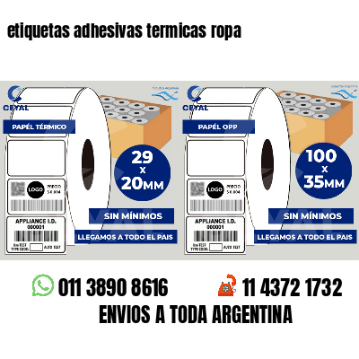 etiquetas adhesivas termicas ropa