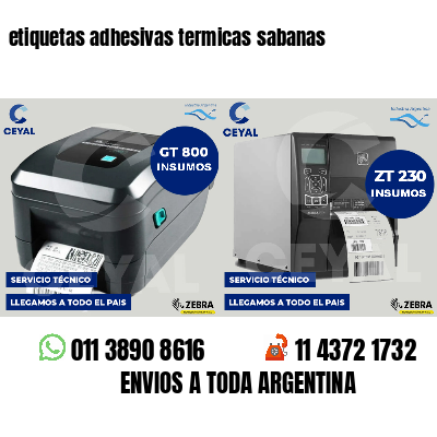etiquetas adhesivas termicas sabanas