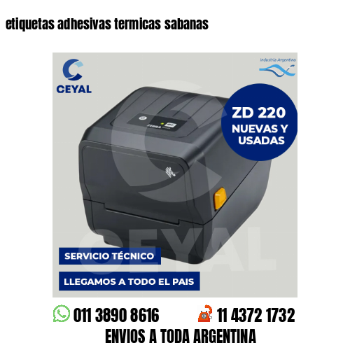 etiquetas adhesivas termicas sabanas