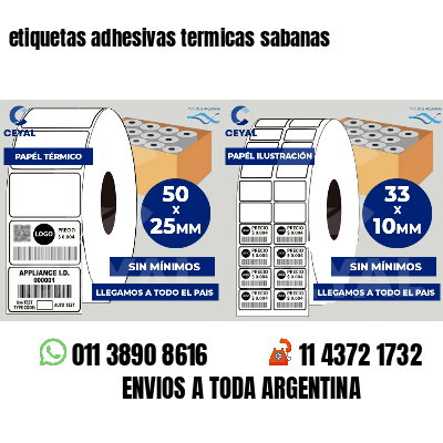 etiquetas adhesivas termicas sabanas