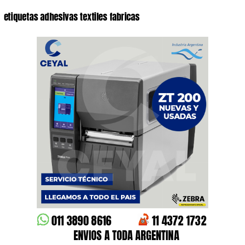 etiquetas adhesivas textiles fabricas