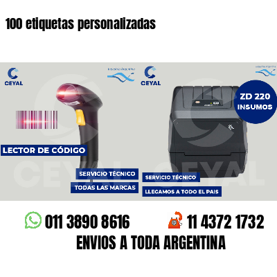 100 etiquetas personalizadas