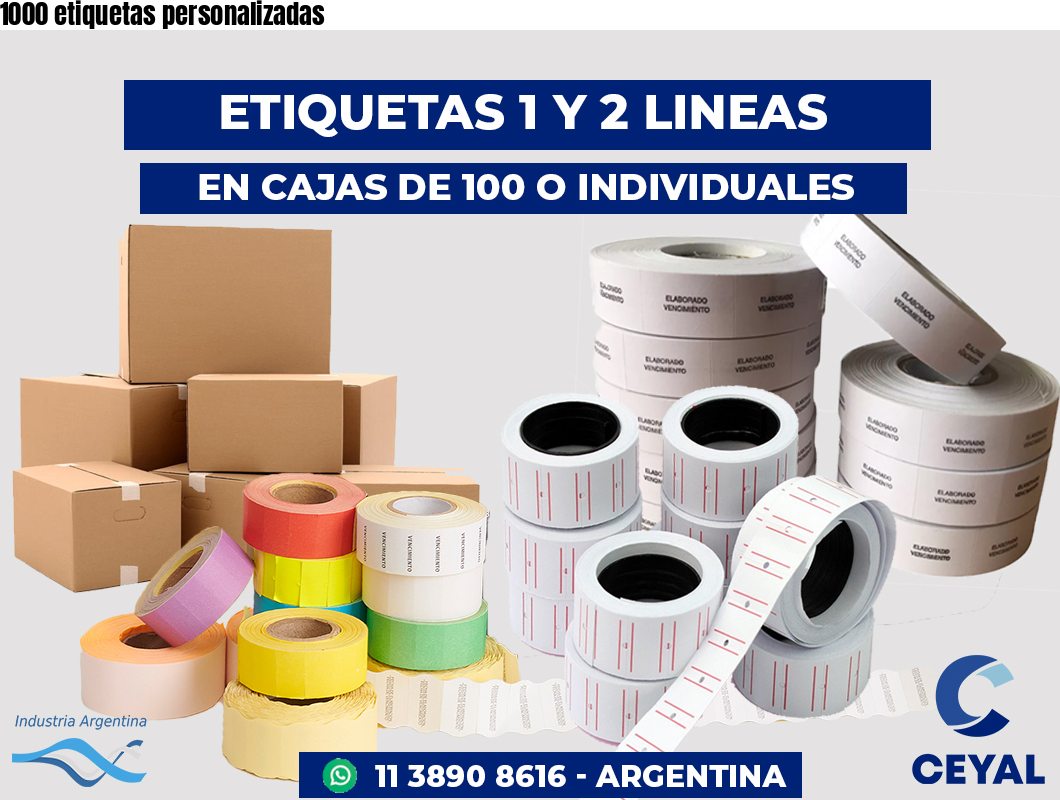 1000 etiquetas personalizadas