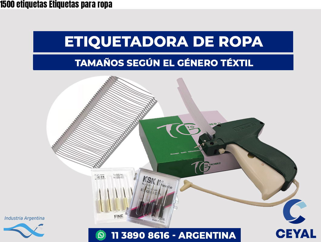 1500 etiquetas Etiquetas para ropa
