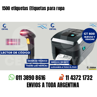1500 etiquetas Etiquetas para ropa