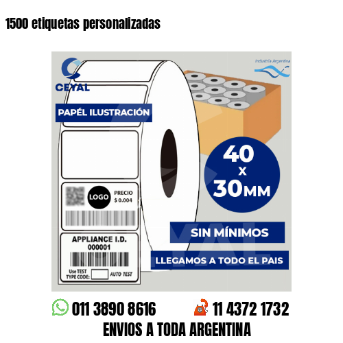 1500 etiquetas personalizadas