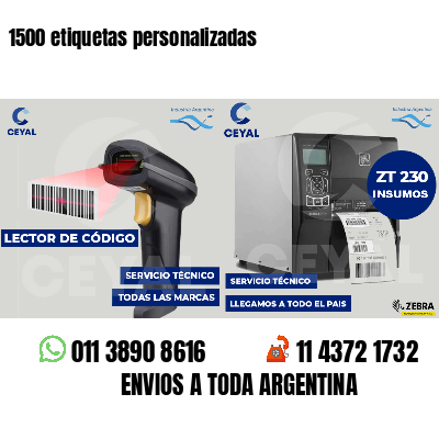 1500 etiquetas personalizadas
