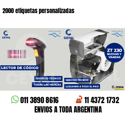 2000 etiquetas personalizadas