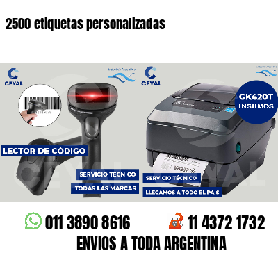2500 etiquetas personalizadas