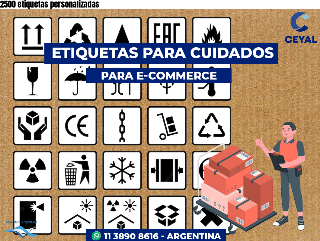 2500 etiquetas personalizadas