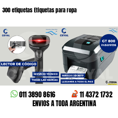 300 etiquetas Etiquetas para ropa