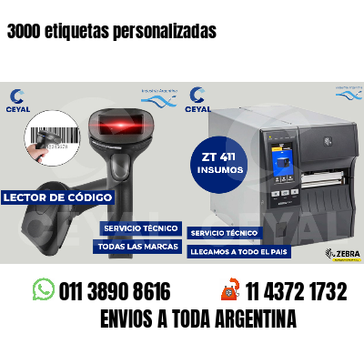 3000 etiquetas personalizadas