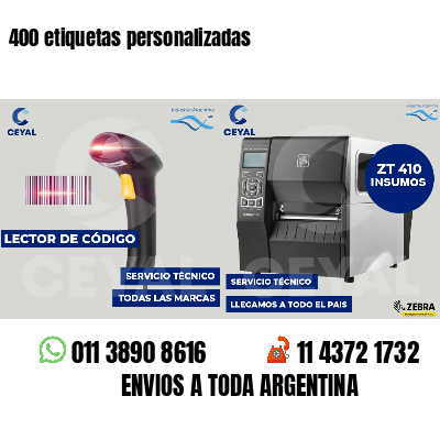 400 etiquetas personalizadas