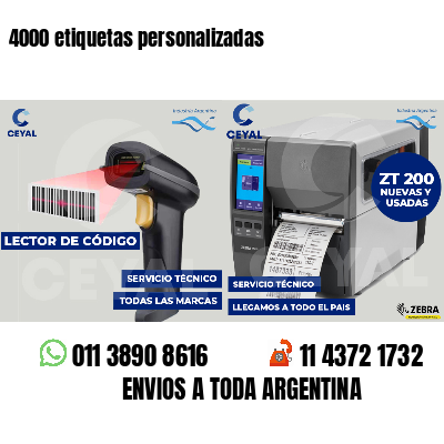 4000 etiquetas personalizadas