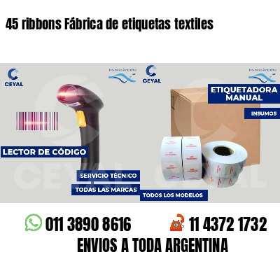 45 ribbons Fábrica de etiquetas textiles