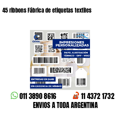45 ribbons Fábrica de etiquetas textiles
