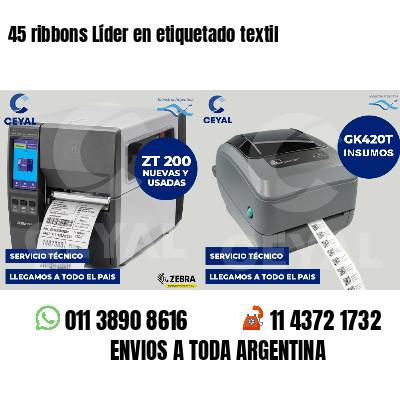 45 ribbons Líder en etiquetado textil