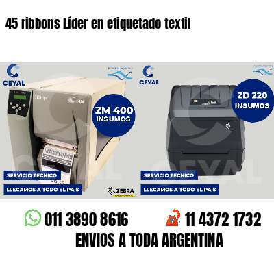 45 ribbons Líder en etiquetado textil