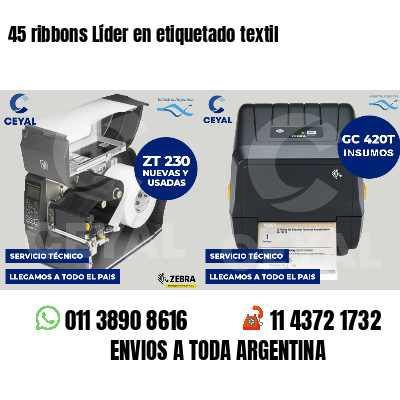 45 ribbons Líder en etiquetado textil