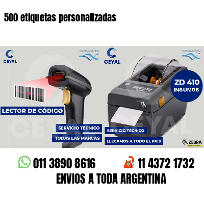 500 etiquetas personalizadas