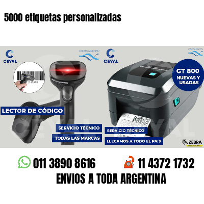 5000 etiquetas personalizadas
