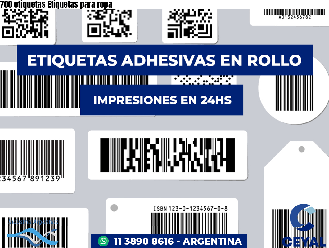 700 etiquetas Etiquetas para ropa