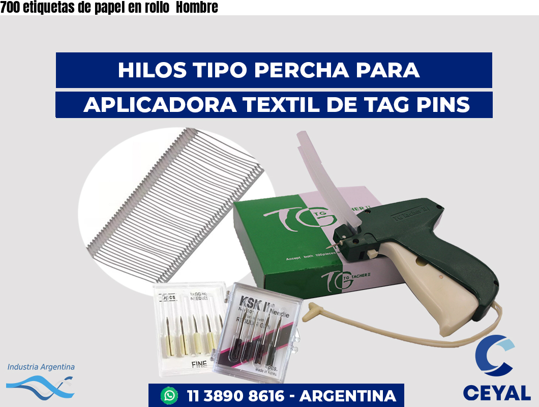 700 etiquetas de papel en rollo Hombre