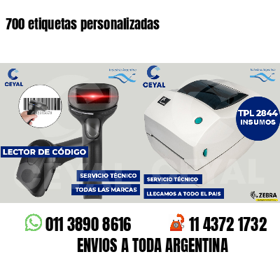 700 etiquetas personalizadas