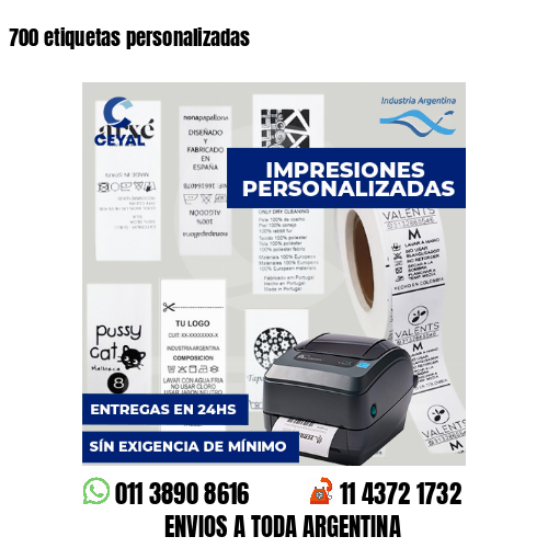 700 etiquetas personalizadas