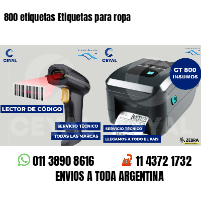 800 etiquetas Etiquetas para ropa