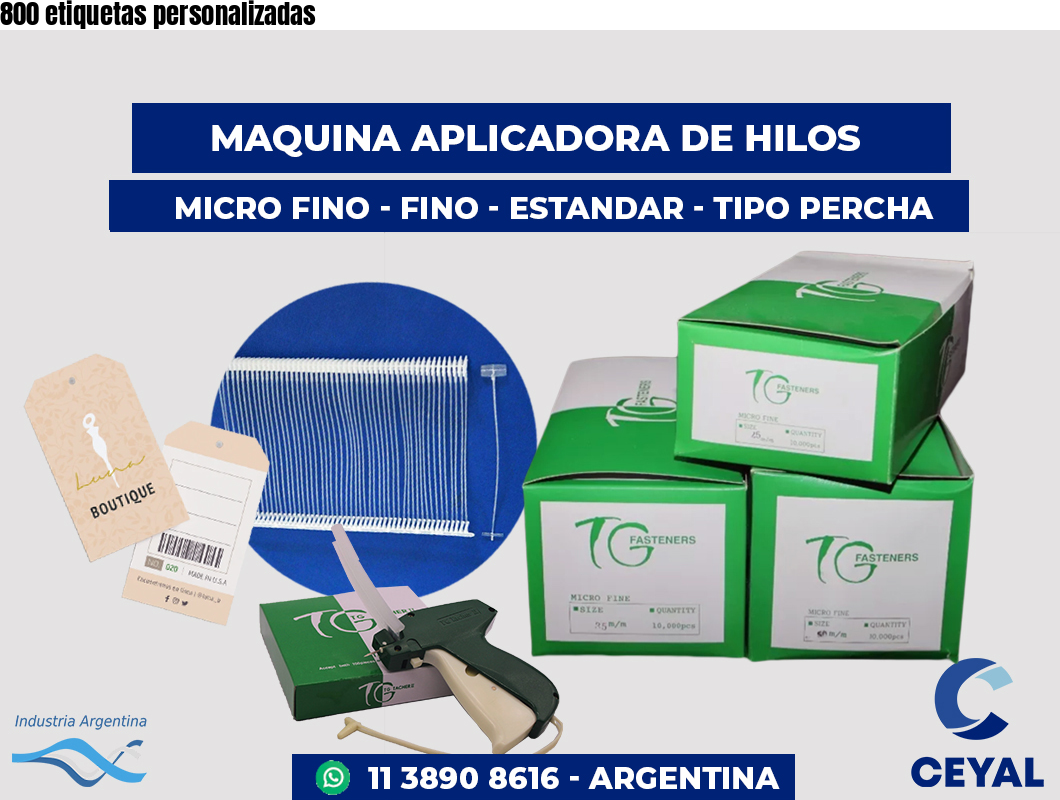 800 etiquetas personalizadas