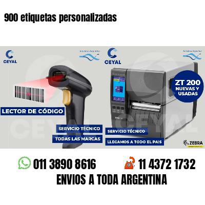 900 etiquetas personalizadas