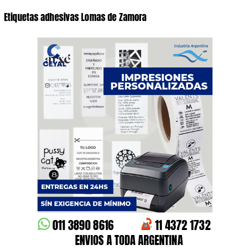 Etiquetas adhesivas Lomas de Zamora