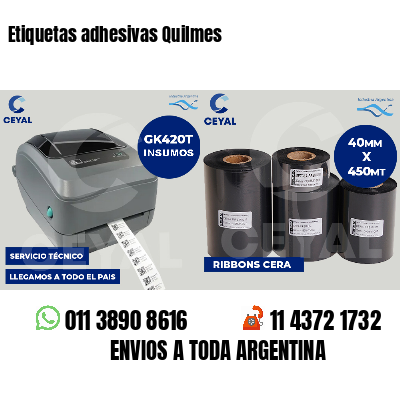 Etiquetas adhesivas Quilmes