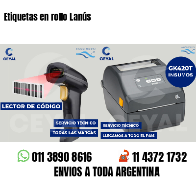 Etiquetas en rollo Lanús