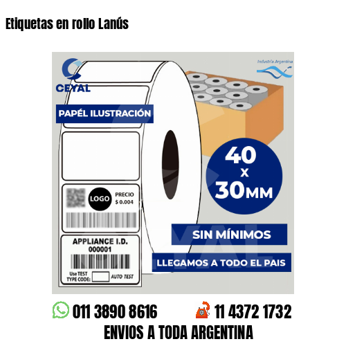 Etiquetas en rollo Lanús