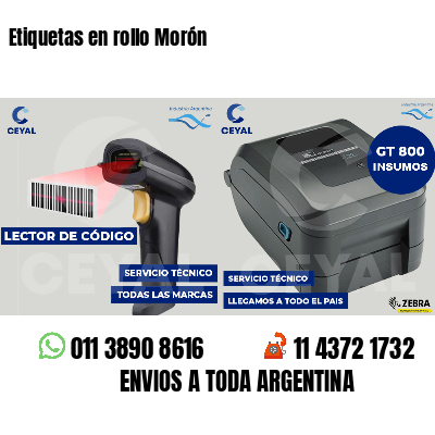 Etiquetas en rollo Morón