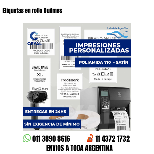 Etiquetas en rollo Quilmes