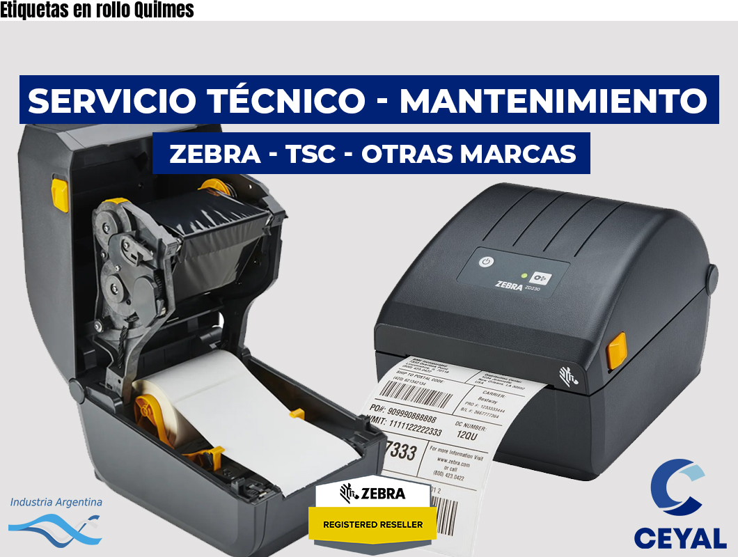 Etiquetas en rollo Quilmes