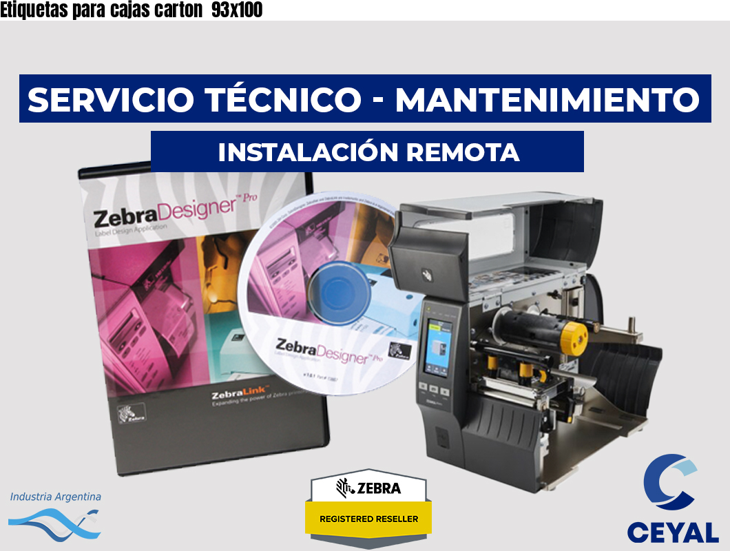 Etiquetas para cajas carton  93x100