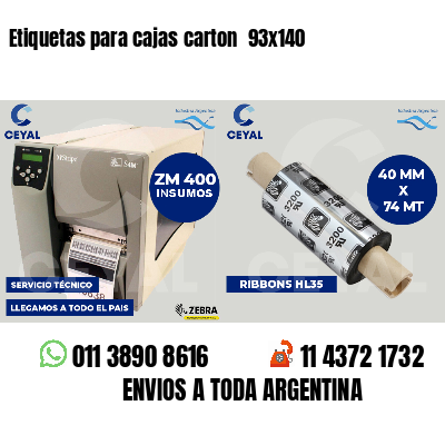 Etiquetas para cajas carton  93x140