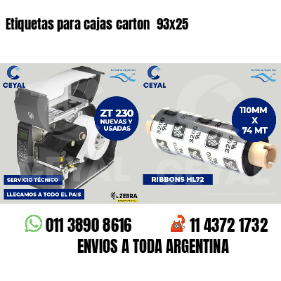 Etiquetas para cajas carton  93x25