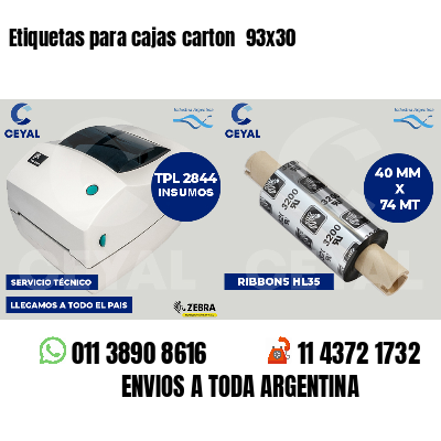 Etiquetas para cajas carton 93x30