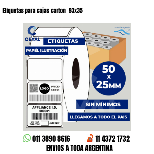 Etiquetas para cajas carton  93×35