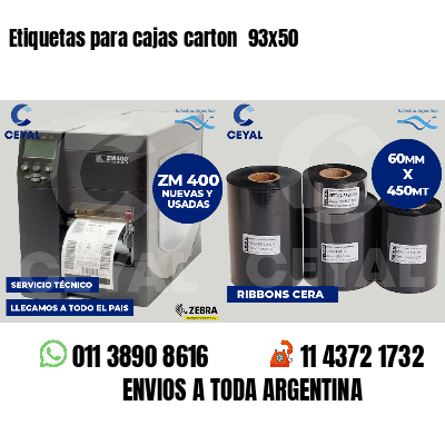 Etiquetas para cajas carton  93x50