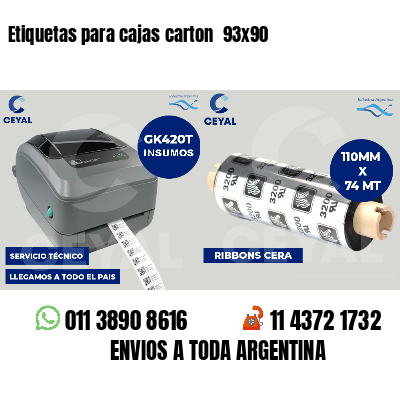 Etiquetas para cajas carton  93x90