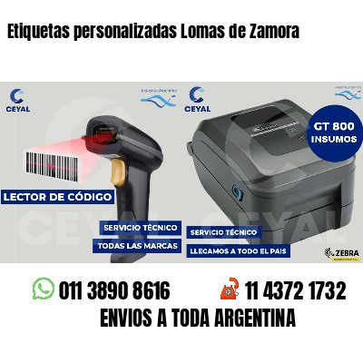 Etiquetas personalizadas Lomas de Zamora