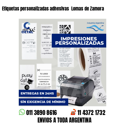 Etiquetas personalizadas adhesivas  Lomas de Zamora